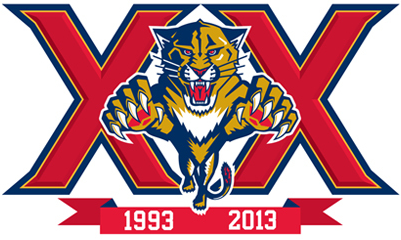 Florida Panthers 2013 14 Anniversary Logo iron on paper